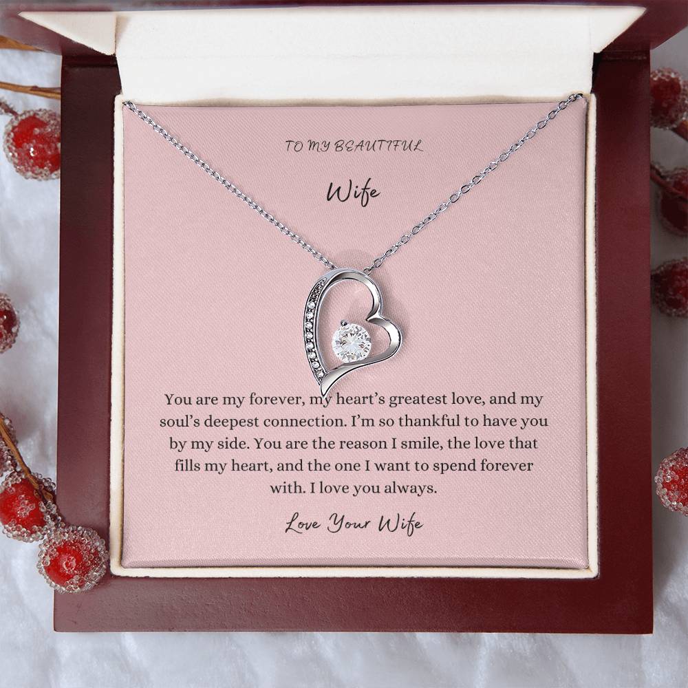 To My Wife, Heart Pendant, Love Your Wife