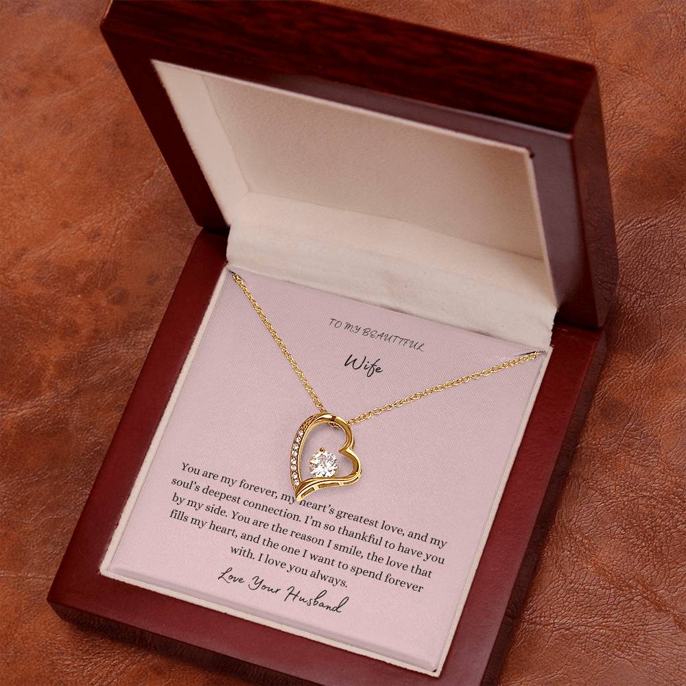 To My Wife, Heart Pendant, Love Your Husband
