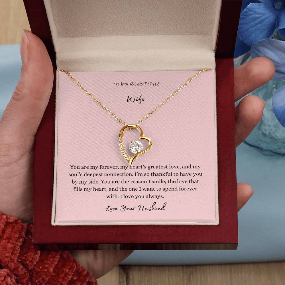 To My Wife, Heart Pendant, Love Your Husband