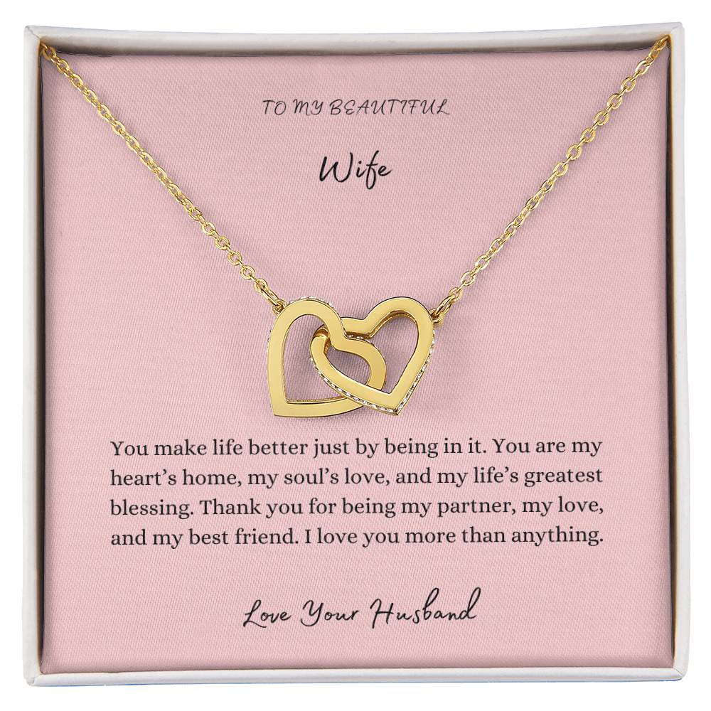 To My Wife Interlocking Hearts, Love Your Husband