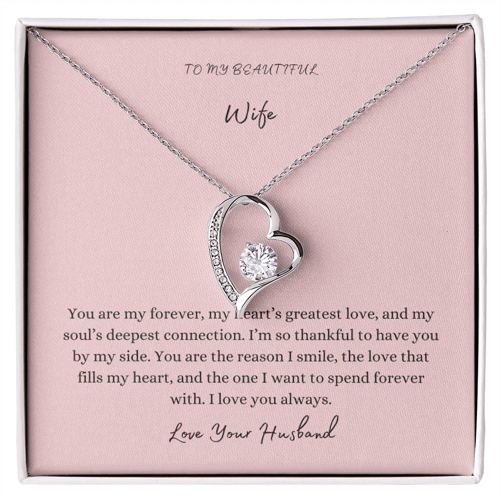 To My Wife, Heart Pendant, Love Your Husband