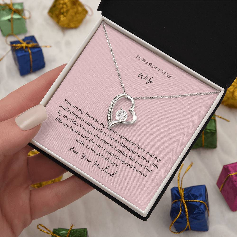 To My Wife, Heart Pendant, Love Your Husband
