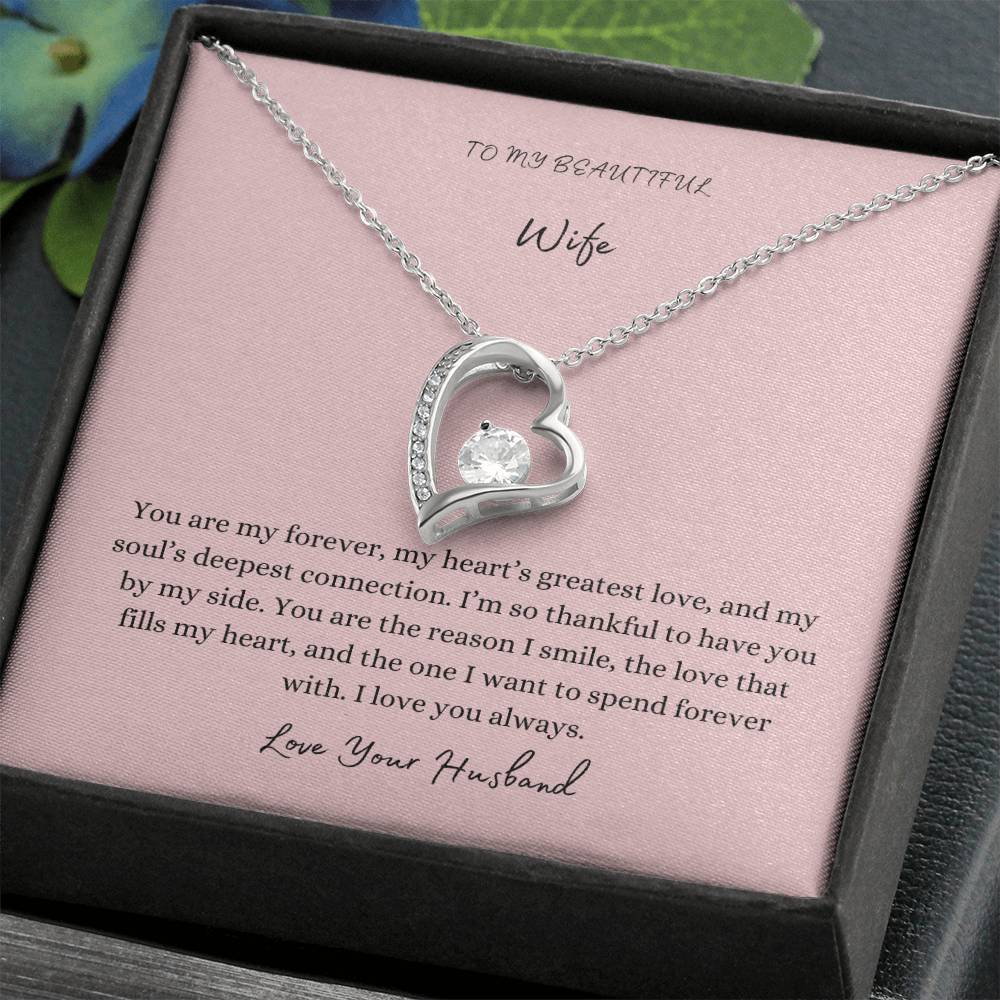 To My Wife, Heart Pendant, Love Your Husband