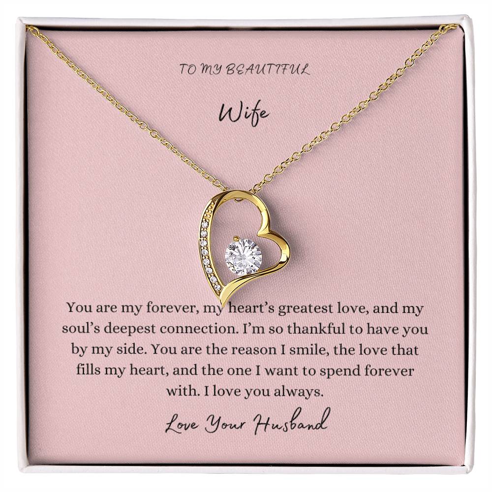 To My Wife, Heart Pendant, Love Your Husband