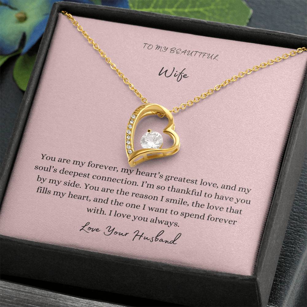 To My Wife, Heart Pendant, Love Your Husband