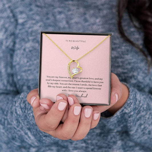 To My Wife, Heart Pendant, Love Your Husband